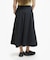 ストレッチタイプライター ギャザー フレアスカート マキシ丈