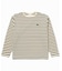 スクエアネックボーダー長袖Tシャツ