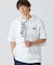 オーバーサイズ パイル地切り替え同色ボーダーTシャツ