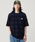 オーバーサイズ パイル地切り替え同色ボーダーTシャツ
