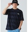 オーバーサイズ パイル地切り替え同色ボーダーTシャツ