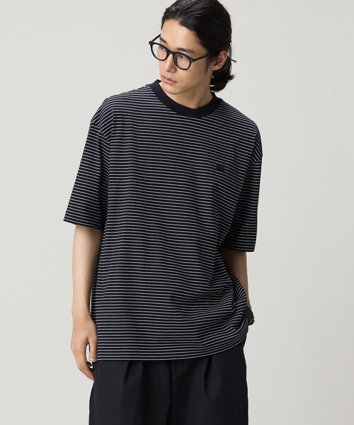 オンライン限定】LACOSTE ボーダー リンガーネック 半袖Tシャツ