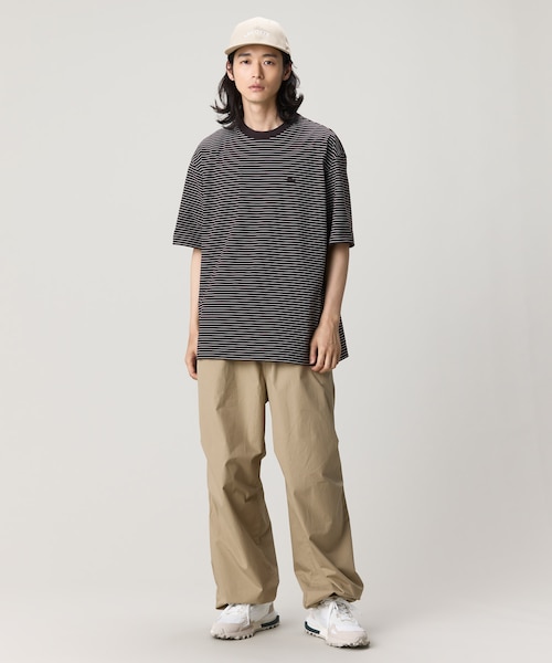 オンライン限定】LACOSTE ボーダー リンガーネック 半袖Tシャツ