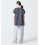 【オンライン限定】LACOSTE オーバーサイズ フレンチスリーブ サイドスリット クルーネックTシャツ