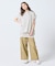 【オンライン限定】LACOSTE オーバーサイズ フレンチスリーブ サイドスリット クルーネックTシャツ