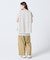 【オンライン限定】LACOSTE オーバーサイズ フレンチスリーブ サイドスリット クルーネックTシャツ