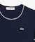 レーヨンブレンドトリム 配色ライン半袖Tシャツ