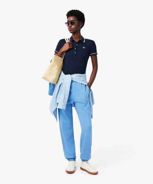 【ネイビー】スリムフィットハーフスリーブポロシャツ ラコステ LACOSTE スリムフィットハーフスリーブポロシャツ （ネイビー