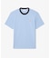 配色ネックリブリンガーネックTシャツ