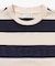 テクスチャーロゴ ボーダーロングスリーブTシャツ