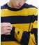 テクスチャーロゴ ボーダーロングスリーブTシャツ