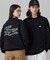 【オンライン限定】LACOSTE  オーバーサイズ 裏毛 バックプリント クルーネック スウェット
