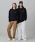【オンライン限定】LACOSTE  オーバーサイズ 裏毛 バックプリント クルーネック スウェット