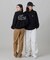 【オンライン限定】LACOSTE  オーバーサイズ 裏毛 バックプリント クルーネック スウェット