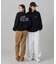 【オンライン限定】LACOSTE  オーバーサイズ 裏毛 バックプリント クルーネック スウェット