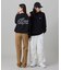 【オンライン限定】LACOSTE  オーバーサイズ 裏毛 バックプリント クルーネック スウェット