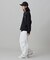 【オンライン限定】LACOSTE  オーバーサイズ 裏毛 バックプリント クルーネック スウェット