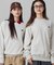 【オンライン限定】LACOSTE  オーバーサイズ 裏毛 バックプリント クルーネック スウェット