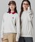 【オンライン限定】LACOSTE  オーバーサイズ 裏毛 バックプリント クルーネック スウェット