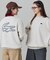 【オンライン限定】LACOSTE  オーバーサイズ 裏毛 バックプリント クルーネック スウェット