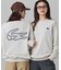 【オンライン限定】LACOSTE  オーバーサイズ 裏毛 バックプリント クルーネック スウェット