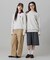 【オンライン限定】LACOSTE  オーバーサイズ 裏毛 バックプリント クルーネック スウェット