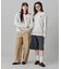 【オンライン限定】LACOSTE  オーバーサイズ 裏毛 バックプリント クルーネック スウェット