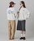 【オンライン限定】LACOSTE  オーバーサイズ 裏毛 バックプリント クルーネック スウェット