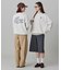 【オンライン限定】LACOSTE  オーバーサイズ 裏毛 バックプリント クルーネック スウェット