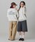 【オンライン限定】LACOSTE  オーバーサイズ 裏毛 バックプリント クルーネック スウェット