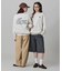 【オンライン限定】LACOSTE  オーバーサイズ 裏毛 バックプリント クルーネック スウェット