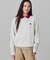 【オンライン限定】LACOSTE  オーバーサイズ 裏毛 バックプリント クルーネック スウェット