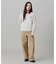 【オンライン限定】LACOSTE  オーバーサイズ 裏毛 バックプリント クルーネック スウェット