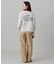 【オンライン限定】LACOSTE  オーバーサイズ 裏毛 バックプリント クルーネック スウェット