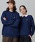 【オンライン限定】LACOSTE  オーバーサイズ 裏毛 バックプリント クルーネック スウェット