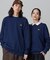 【オンライン限定】LACOSTE  オーバーサイズ 裏毛 バックプリント クルーネック スウェット