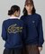 【オンライン限定】LACOSTE  オーバーサイズ 裏毛 バックプリント クルーネック スウェット