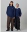 【オンライン限定】LACOSTE  オーバーサイズ 裏毛 バックプリント クルーネック スウェット