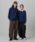 【オンライン限定】LACOSTE  オーバーサイズ 裏毛 バックプリント クルーネック スウェット