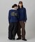 【オンライン限定】LACOSTE  オーバーサイズ 裏毛 バックプリント クルーネック スウェット