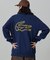 【オンライン限定】LACOSTE  オーバーサイズ 裏毛 バックプリント クルーネック スウェット