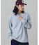 【オンライン限定】LACOSTE オーバーサイズ ワンポイント刺繍ロゴ ヘンリーネック長袖Tシャツ / ワッフルカットソー