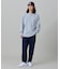 【オンライン限定】LACOSTE オーバーサイズ ワンポイント刺繍ロゴ ヘンリーネック長袖Tシャツ / ワッフルカットソー