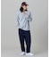 【オンライン限定】LACOSTE オーバーサイズ ワンポイント刺繍ロゴ ヘンリーネック長袖Tシャツ / ワッフルカットソー