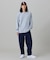 【オンライン限定】LACOSTE オーバーサイズ ワンポイント刺繍ロゴ ヘンリーネック長袖Tシャツ / ワッフルカットソー