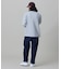 【オンライン限定】LACOSTE オーバーサイズ ワンポイント刺繍ロゴ ヘンリーネック長袖Tシャツ / ワッフルカットソー