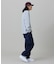 【オンライン限定】LACOSTE オーバーサイズ ワンポイント刺繍ロゴ ヘンリーネック長袖Tシャツ / ワッフルカットソー