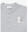 【オンライン限定】LACOSTE オーバーサイズ ワンポイント刺繍ロゴ ヘンリーネック長袖Tシャツ / ワッフルカットソー