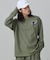 【オンライン限定】LACOSTE オーバーサイズ ワンポイント刺繍ロゴ ヘンリーネック長袖Tシャツ / ワッフルカットソー