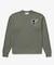 【オンライン限定】LACOSTE オーバーサイズ ワンポイント刺繍ロゴ ヘンリーネック長袖Tシャツ / ワッフルカットソー